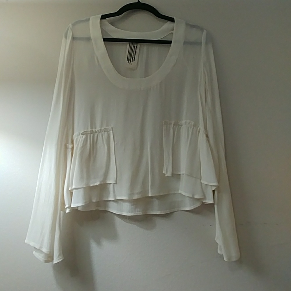 Cute Free People Top Flowy Shirt Women - Small
